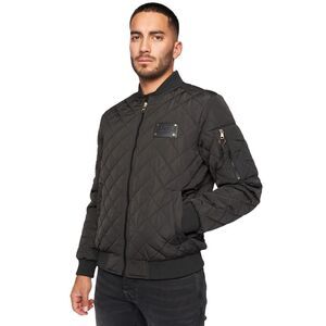 Glorious Gangsta Mens Moritzio Quilted Bomber Jacket / Black